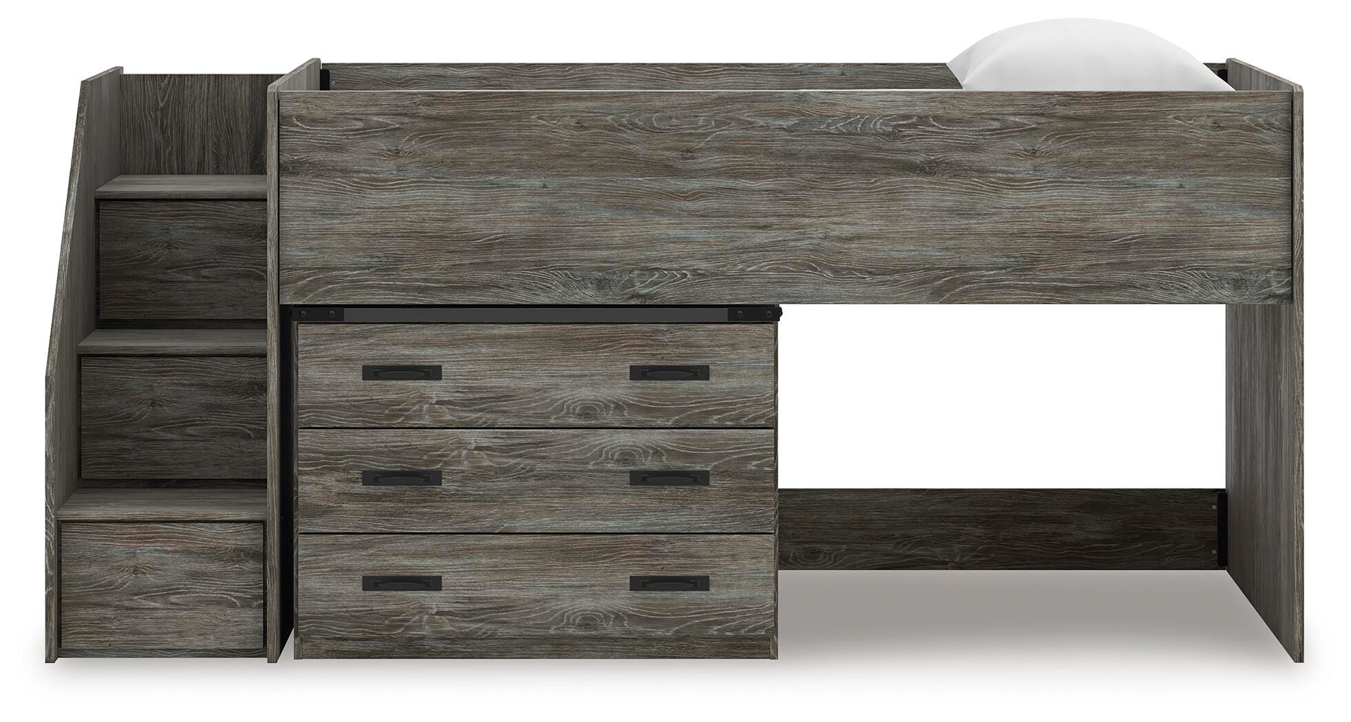 Frandern Loft Bed with Drawer Storage - Romeo & Juliet Furniture (Warren,MI)