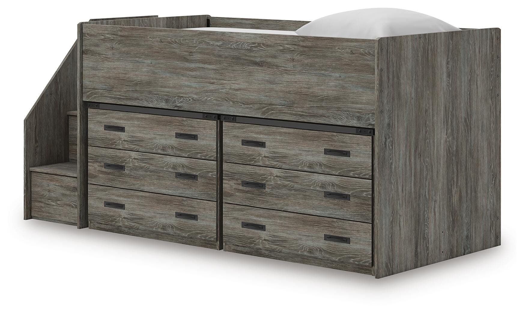 Frandern Loft Bed with Drawer Storage - Romeo & Juliet Furniture (Warren,MI)