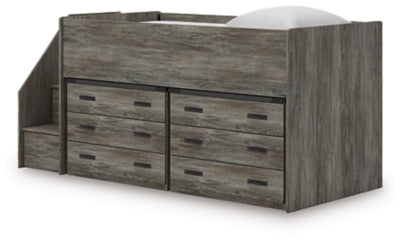 Frandern Loft Bed with Drawer Storage - Romeo & Juliet Furniture (Warren,MI)