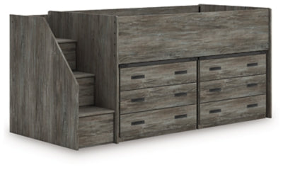 Frandern Loft Bed with Drawer Storage - Romeo & Juliet Furniture (Warren,MI)