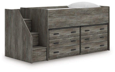 Frandern Loft Bed with Drawer Storage - Romeo & Juliet Furniture (Warren,MI)