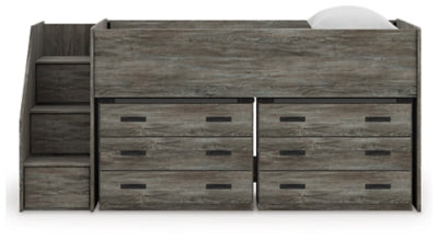 Frandern Loft Bed with Drawer Storage - Romeo & Juliet Furniture (Warren,MI)