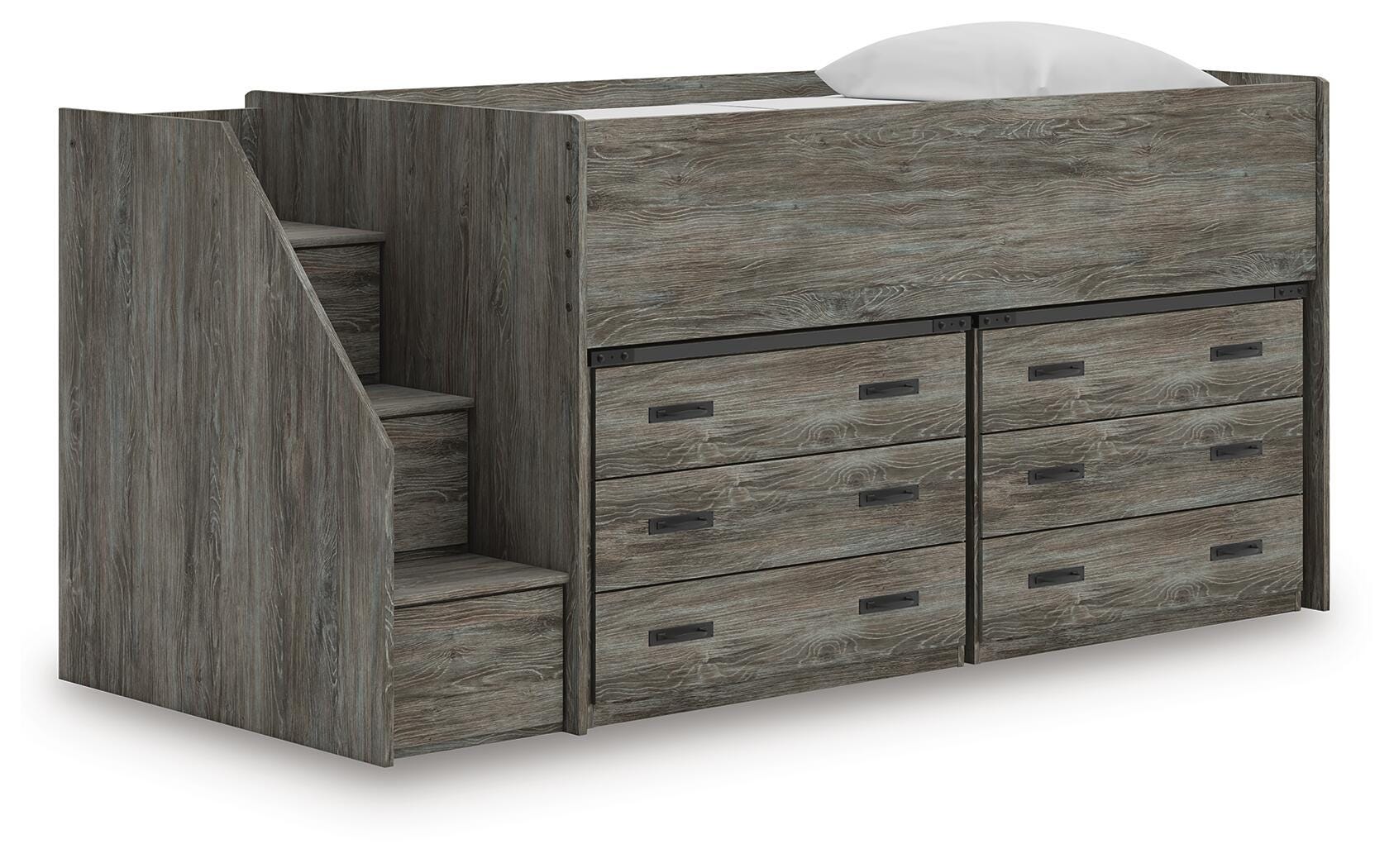 Frandern Loft Bed with Drawer Storage - Romeo & Juliet Furniture (Warren,MI)