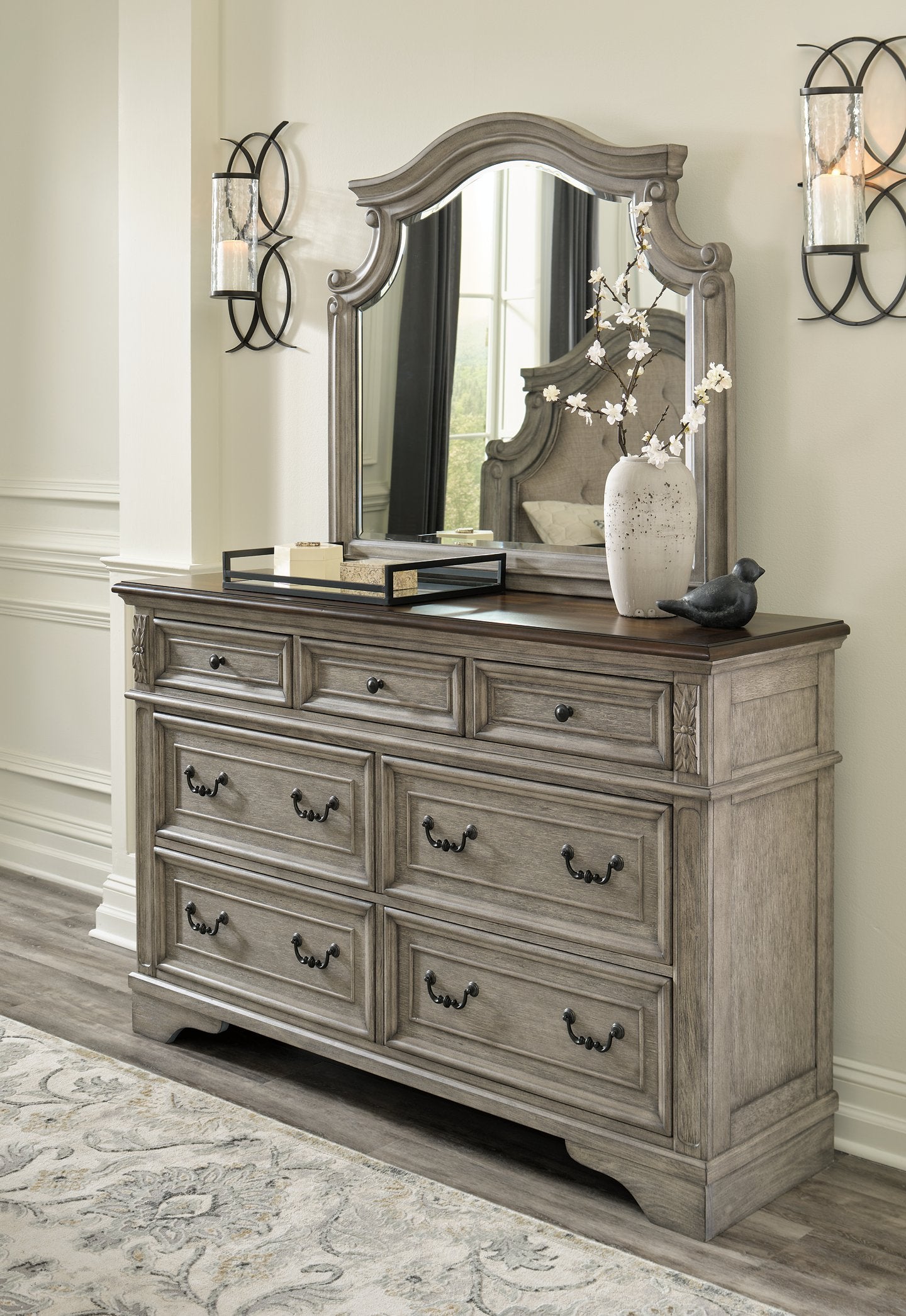 Lodenbay Dresser and Mirror - Romeo & Juliet Furniture (Warren,MI)