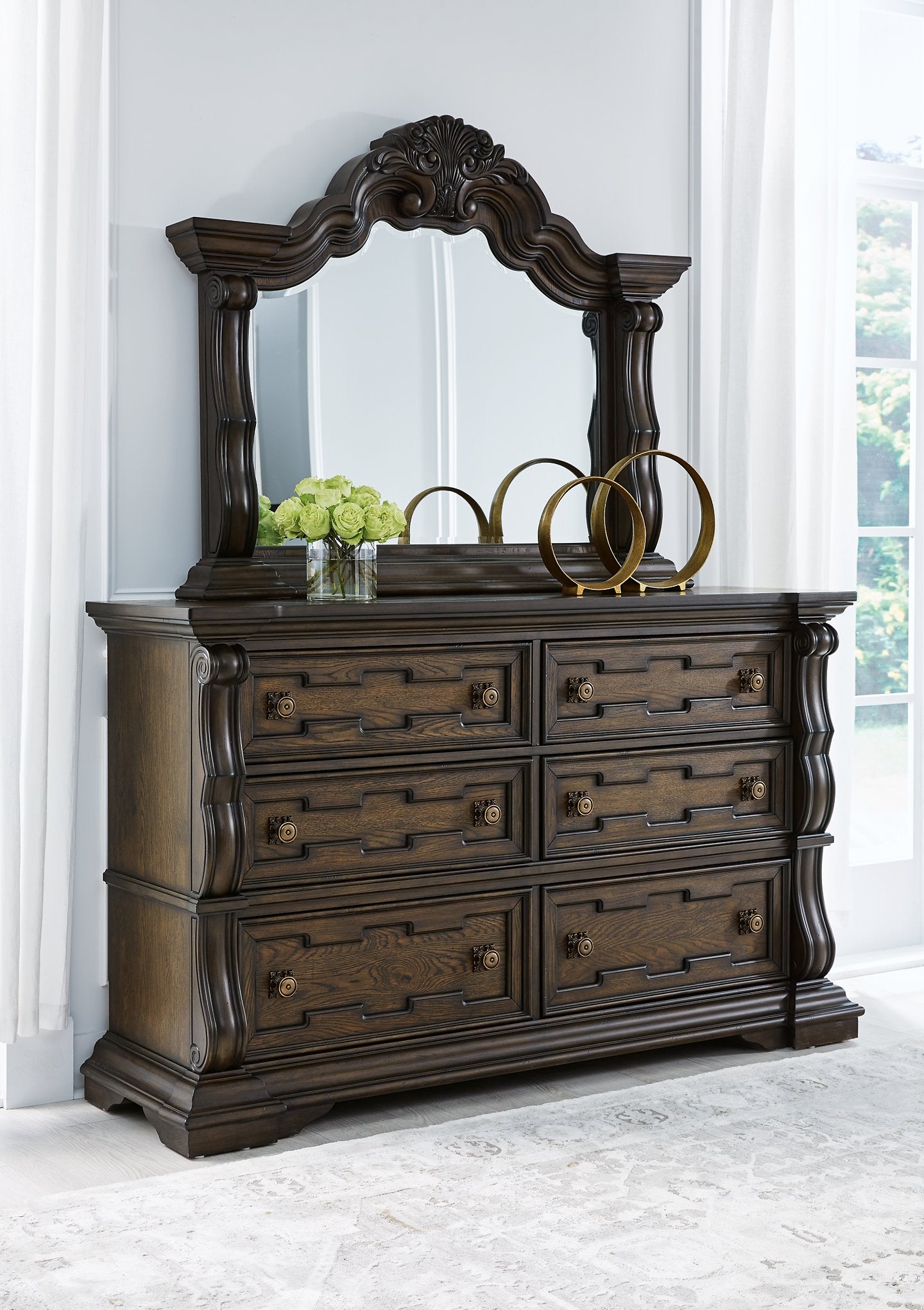Maylee Dresser and Mirror - Romeo & Juliet Furniture (Warren,MI)