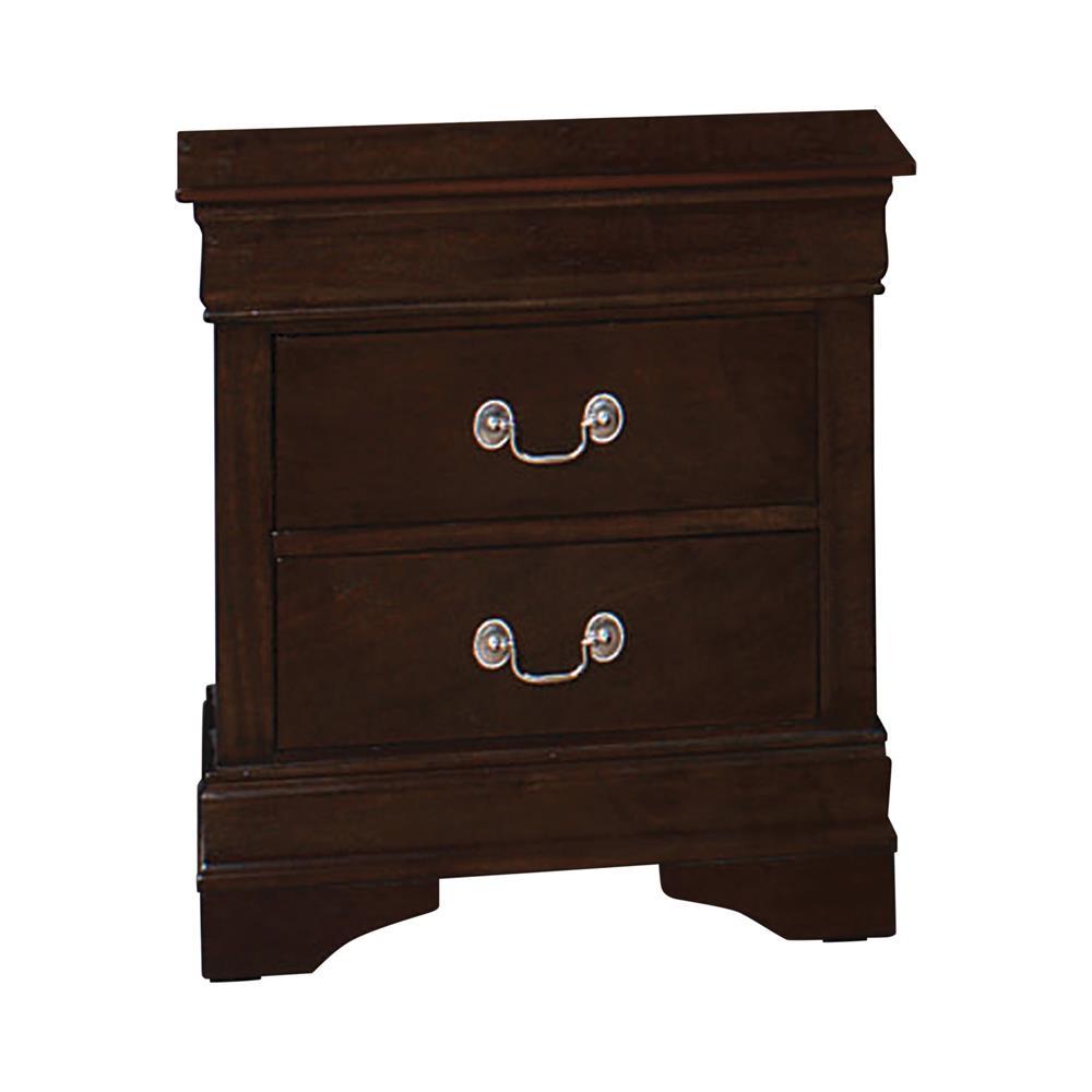 Louis Philippe 2-drawer Nightstand Cappuccino - Romeo & Juliet Furniture (Warren,MI)