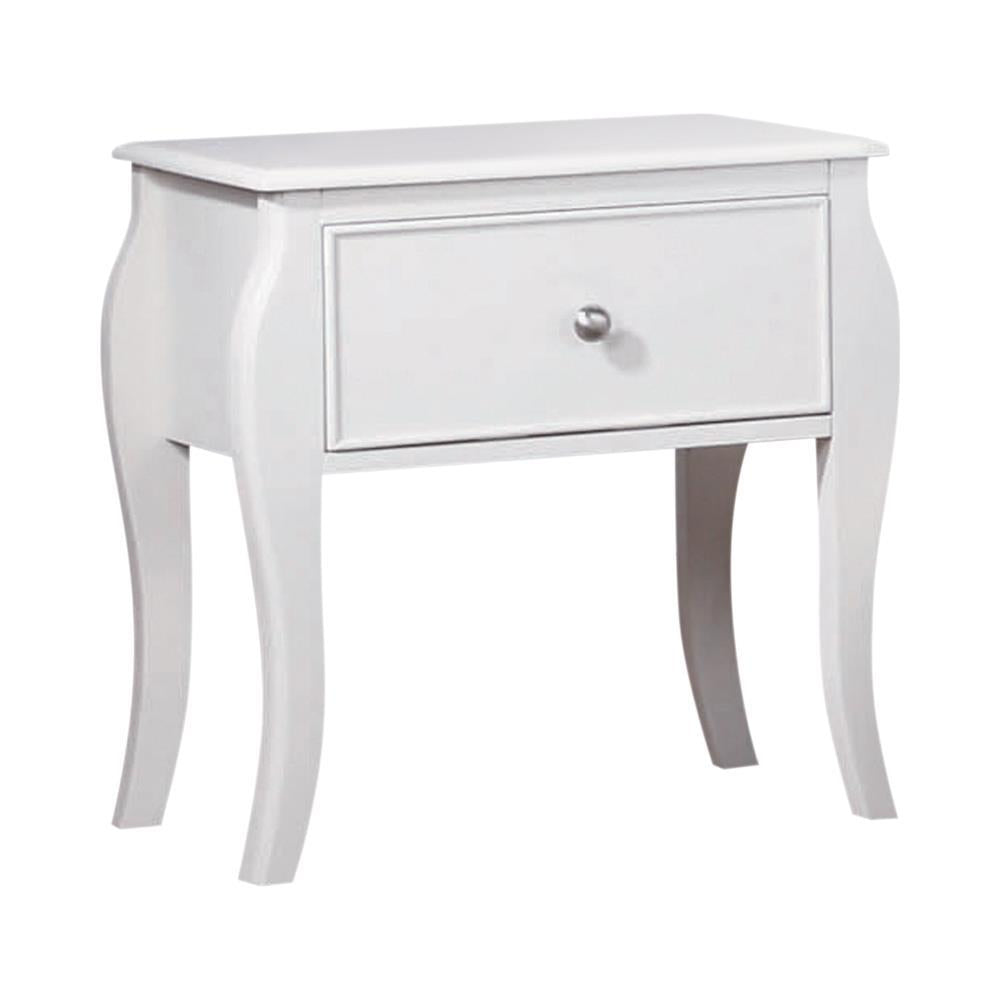 Dominique 1-drawer Nightstand Cream White - Romeo & Juliet Furniture (Warren,MI)