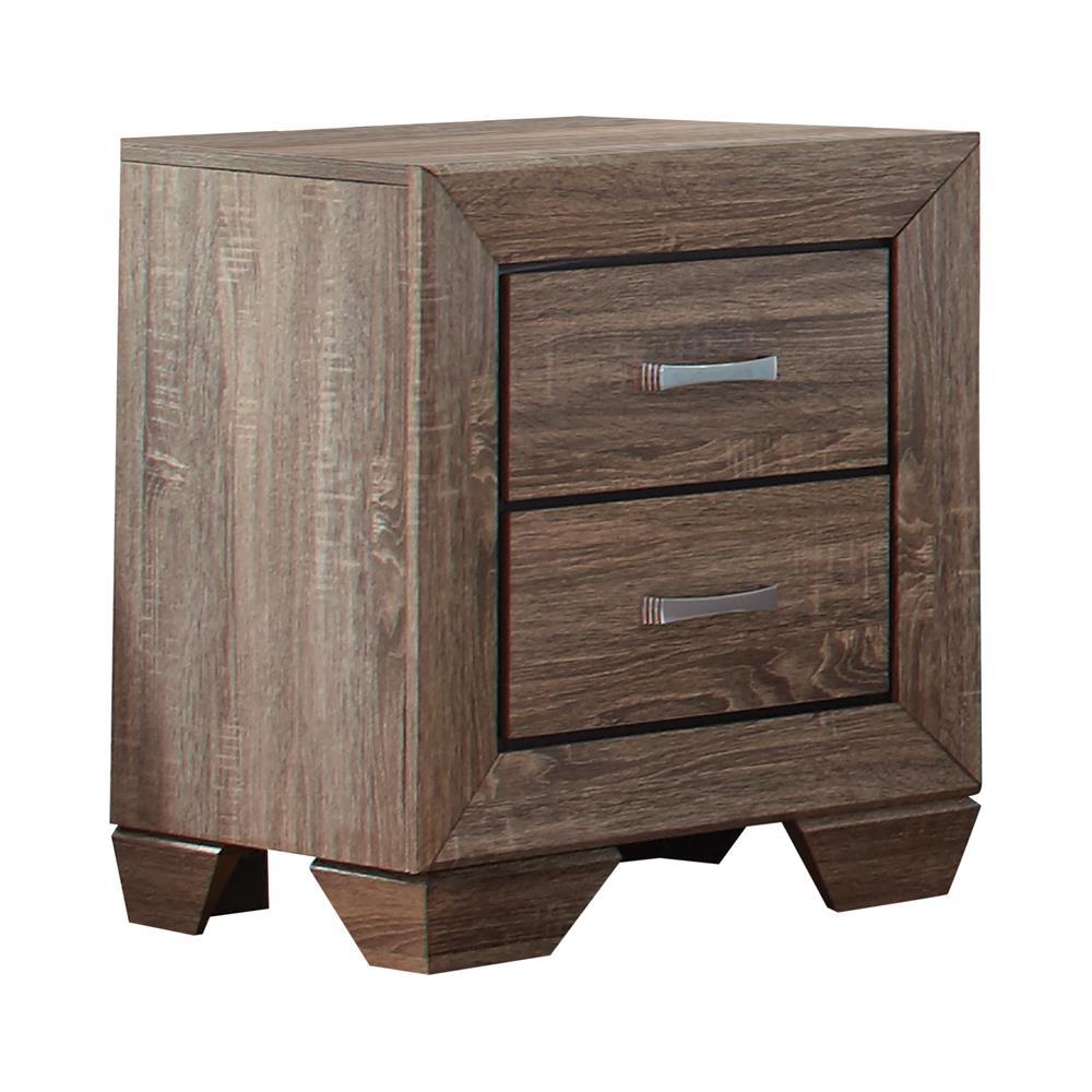 Kauffman 2-drawer Nightstand Washed Taupe - Romeo & Juliet Furniture (Warren,MI)