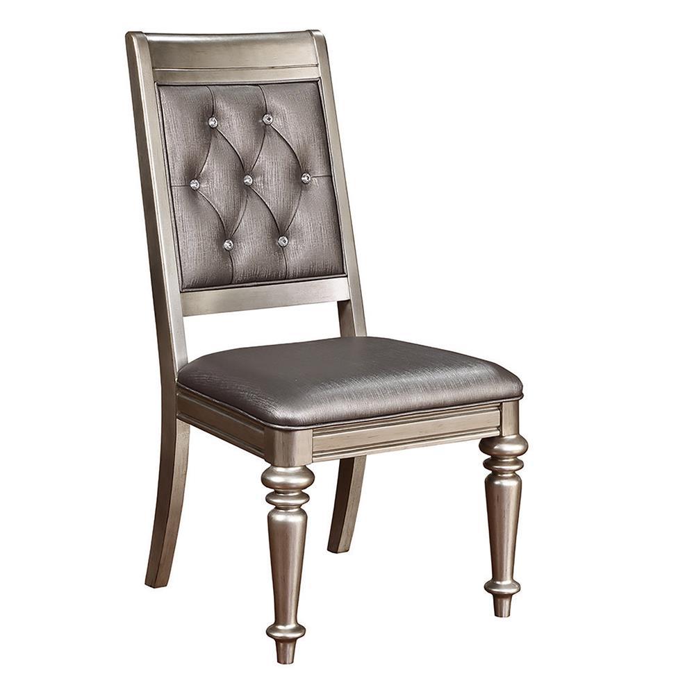 Bling Game Open Back Side Chairs Metallic (Set of 2) - Romeo & Juliet Furniture (Warren,MI)