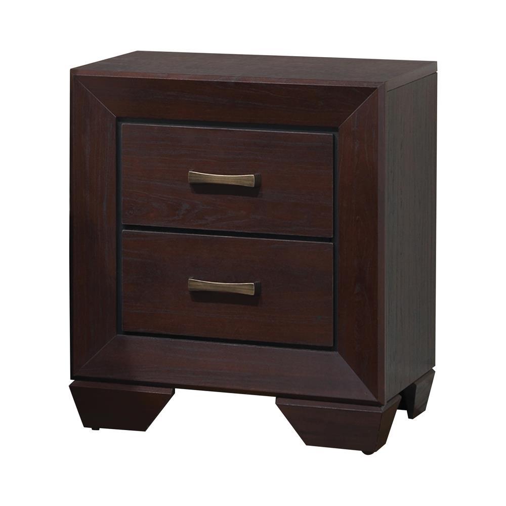 Kauffman 2-drawer Nightstand Dark Cocoa - Romeo & Juliet Furniture (Warren,MI)