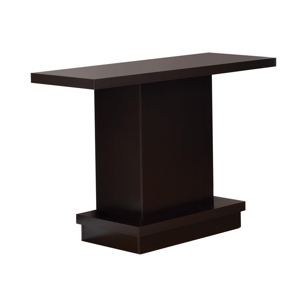 Reston Pedestal Sofa Table Cappuccino - Romeo & Juliet Furniture (Warren,MI)