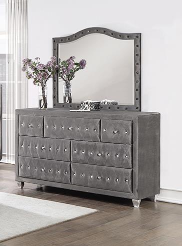 Deanna 7-drawer Rectangular Dresser Grey - Romeo & Juliet Furniture (Warren,MI)