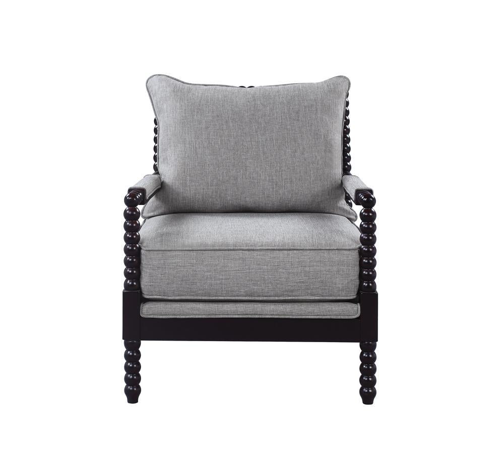 Blanchett Cushion Back Accent Chair Grey and Black - Romeo & Juliet Furniture (Warren,MI)