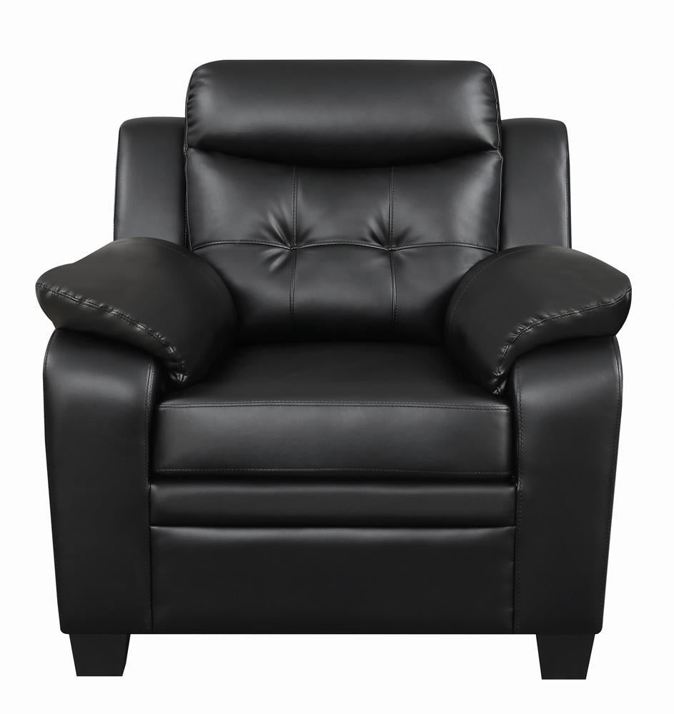 Finley Tufted Upholstered Chair Black - Romeo & Juliet Furniture (Warren,MI)
