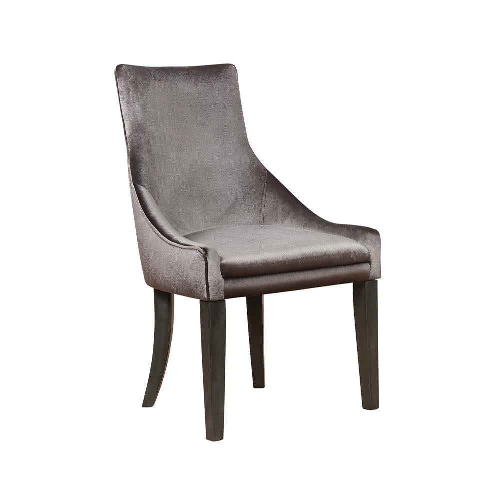 Phelps Traditional Grey Demi Wing Chair