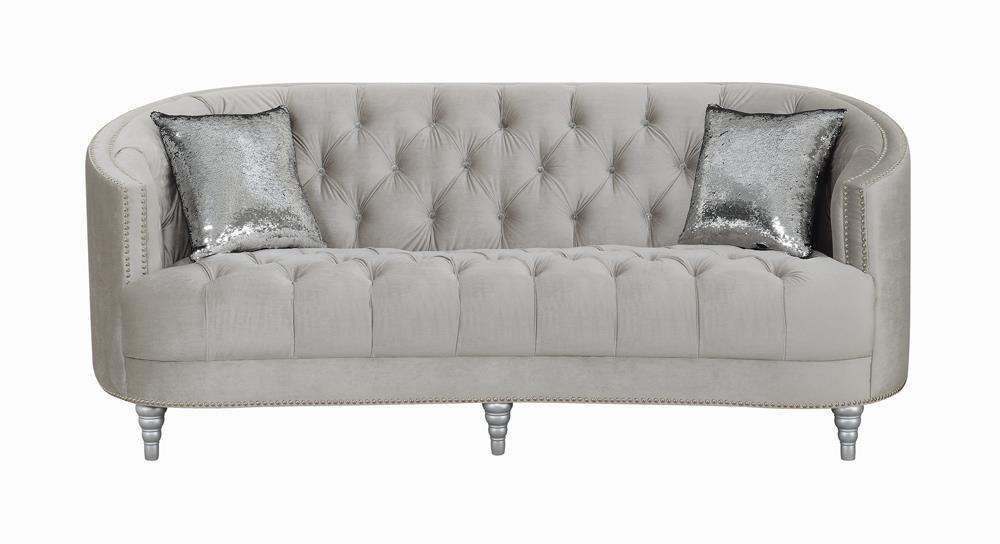 Avonlea Sloped Arm Tufted Sofa Grey - Romeo & Juliet Furniture (Warren,MI)