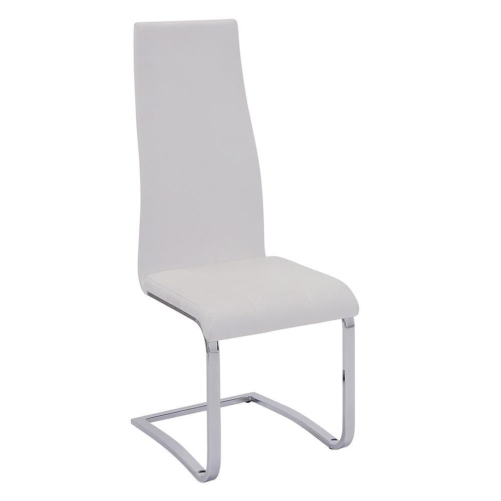 Montclair High Back Dining Chairs Black and Chrome (Set of 4) - Romeo & Juliet Furniture (Warren,MI)