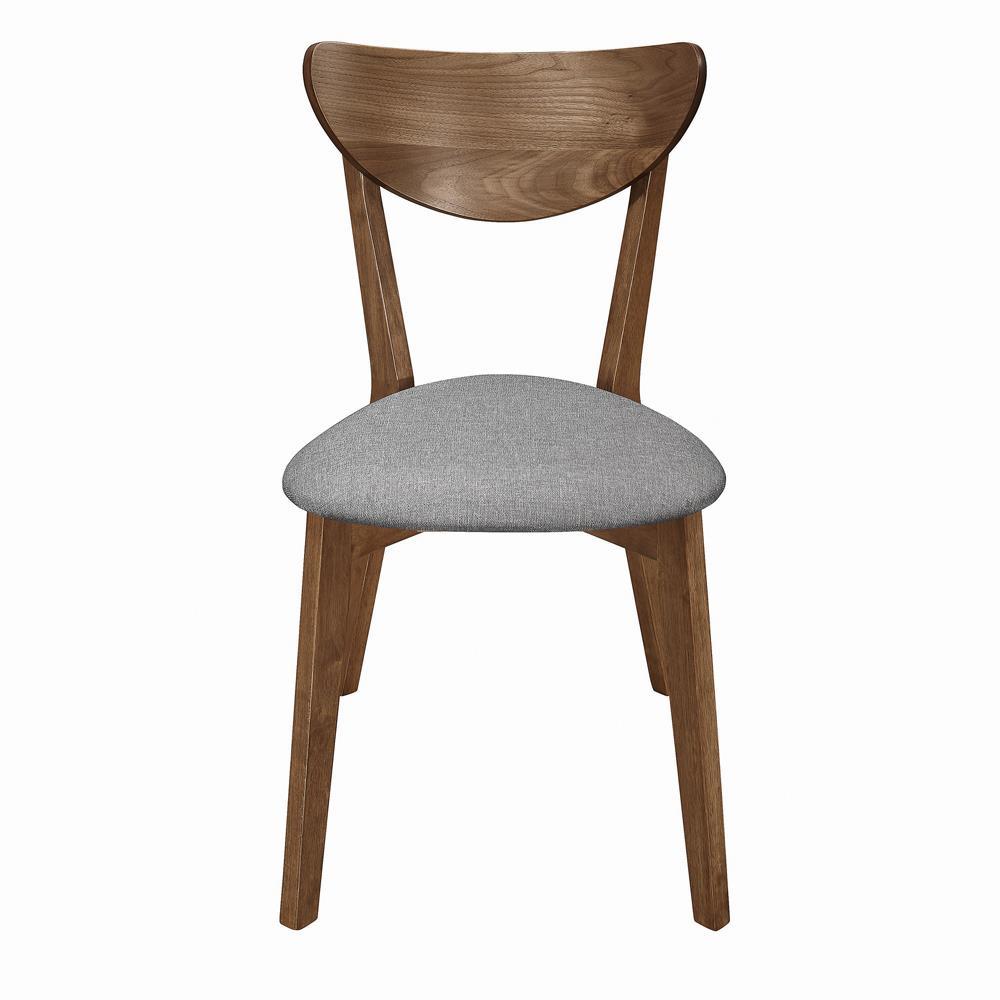 Alfredo Upholstered Dining Chairs Grey and Natural Walnut (Set of 2) - Romeo & Juliet Furniture (Warren,MI)