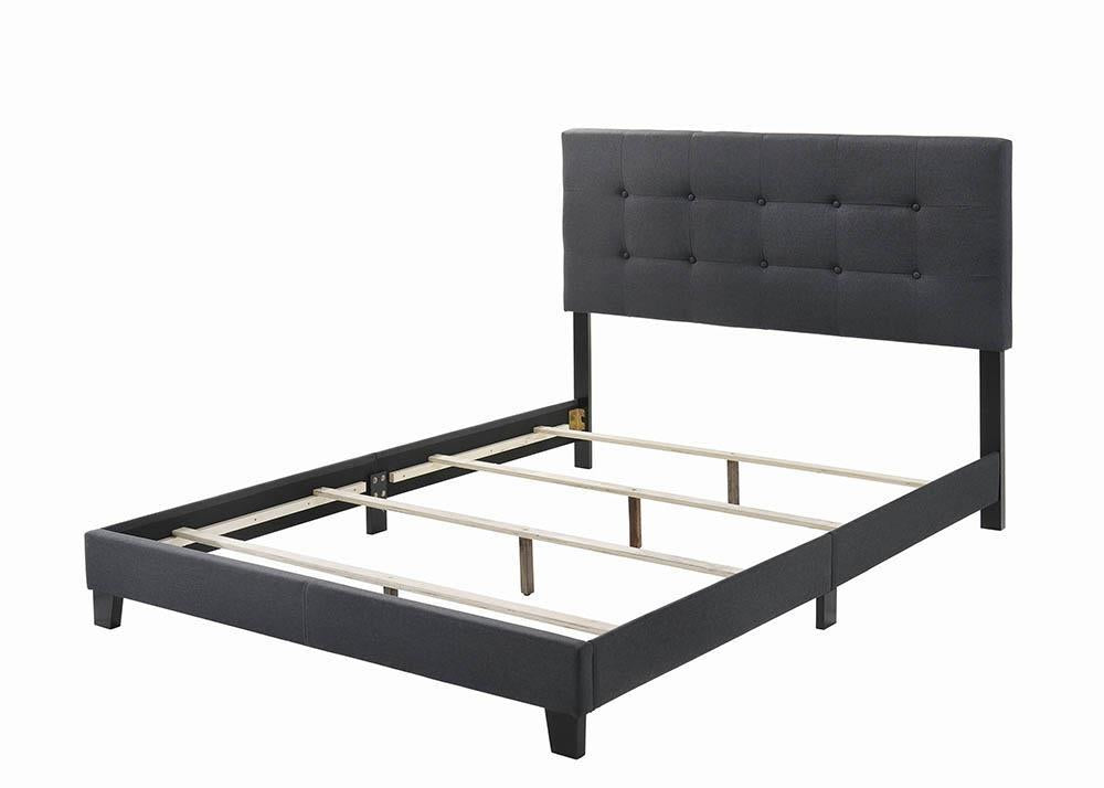 Mapes Upholstered Tufted Full Bed Charcoal - Romeo & Juliet Furniture (Warren,MI)