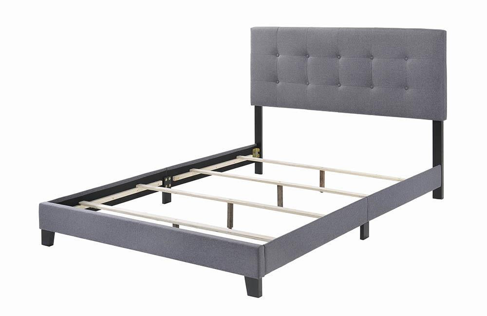 Mapes Tufted Upholstered Full Bed Grey - Romeo & Juliet Furniture (Warren,MI)