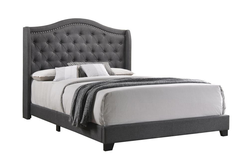 Sonoma Camel Back Full Bed Grey - Romeo & Juliet Furniture (Warren,MI)