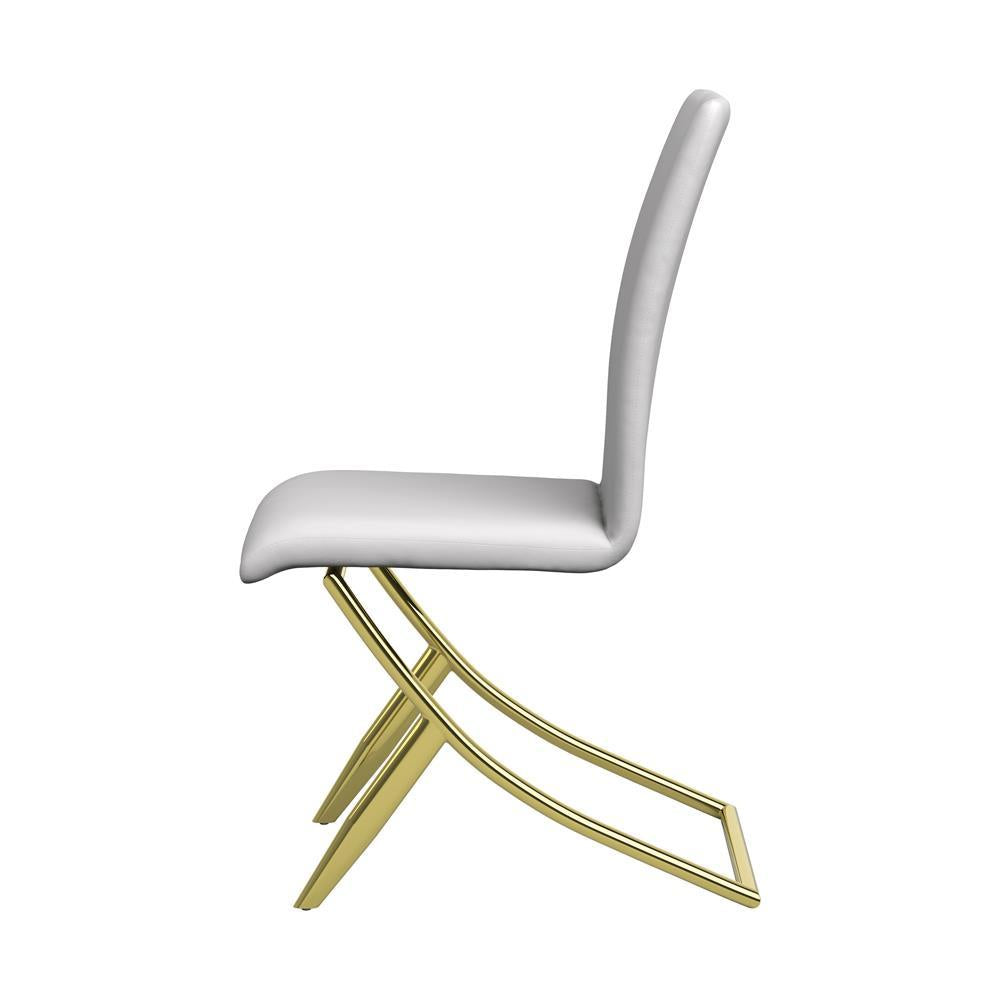 Carmelia Upholstered Side Chairs White (Set of 4) - Romeo & Juliet Furniture (Warren,MI)