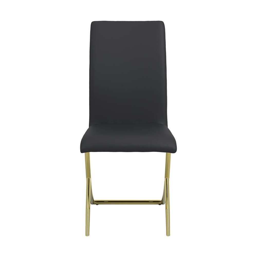 Carmelia Upholstered Side Chairs Black (Set of 4) - Romeo & Juliet Furniture (Warren,MI)