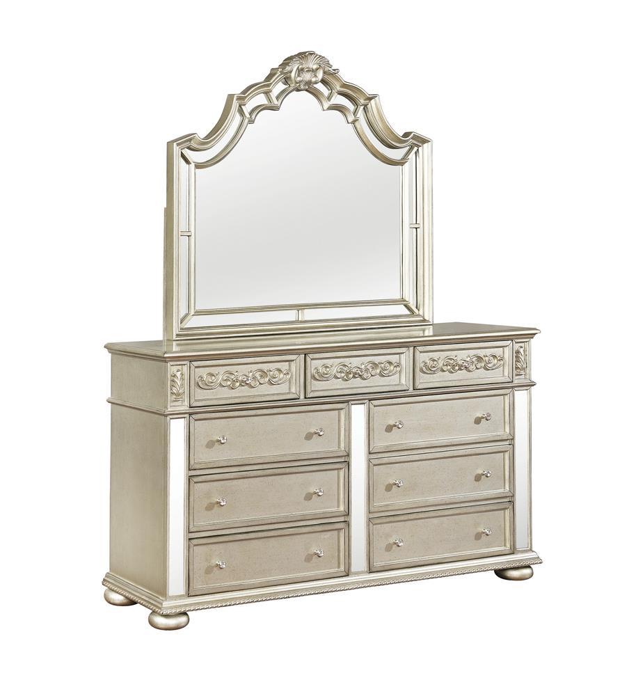 Heidi 9-drawer Dresser Metallic Platinum - Romeo & Juliet Furniture (Warren,MI)