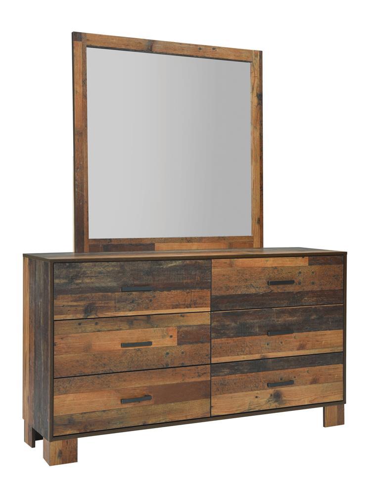 Sidney 6-drawer Dresser Rustic Pine - Romeo & Juliet Furniture (Warren,MI)