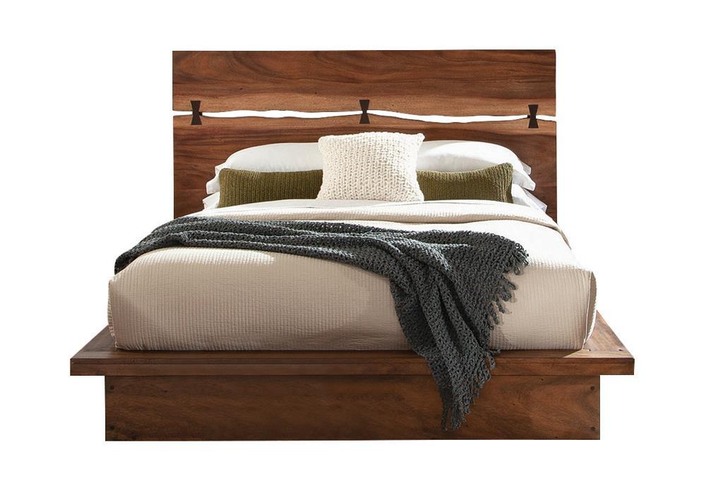 Winslow California King Bed Smokey Walnut and Coffee Bean - Romeo & Juliet Furniture (Warren,MI)