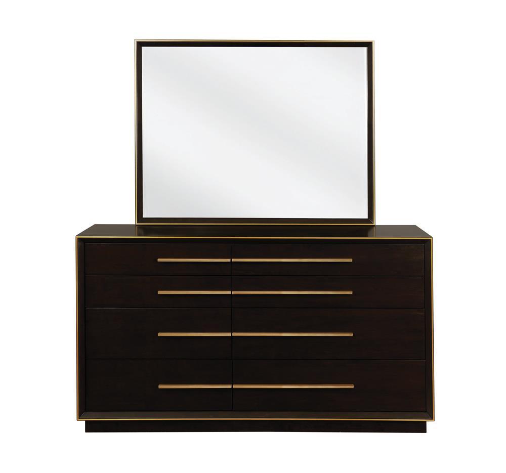 Durango Dresser Mirror Smoked Peppercorn - Romeo & Juliet Furniture (Warren,MI)