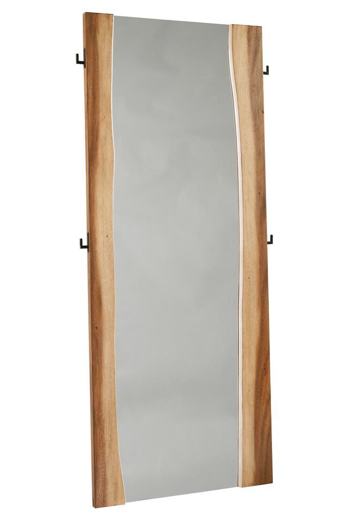 Winslow Standing Mirror Smokey Walnut and Coffee Bean - Romeo & Juliet Furniture (Warren,MI)