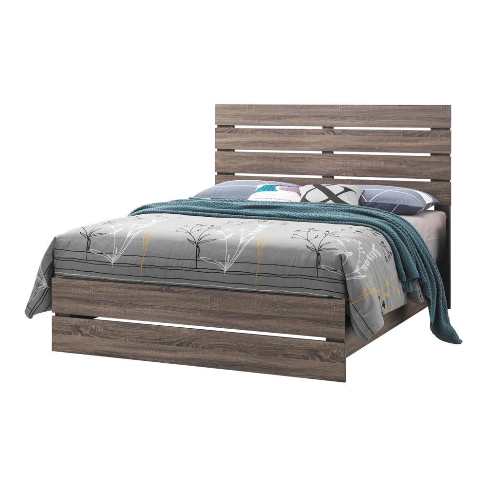 Brantford Queen Storage Bed Barrel Oak - Romeo & Juliet Furniture (Warren,MI)