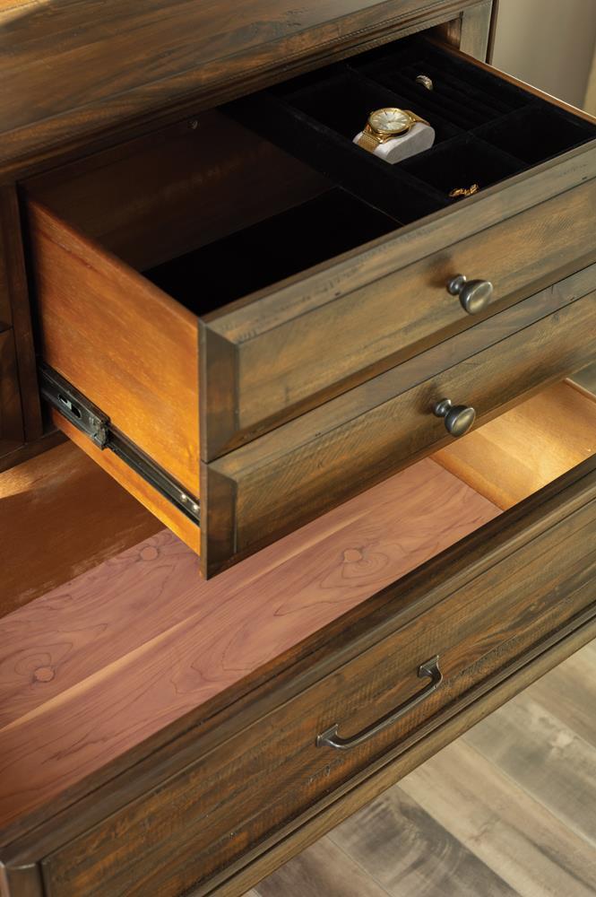 Avenue 8-drawer Chest Weathered Burnished Brown - Romeo & Juliet Furniture (Warren,MI)