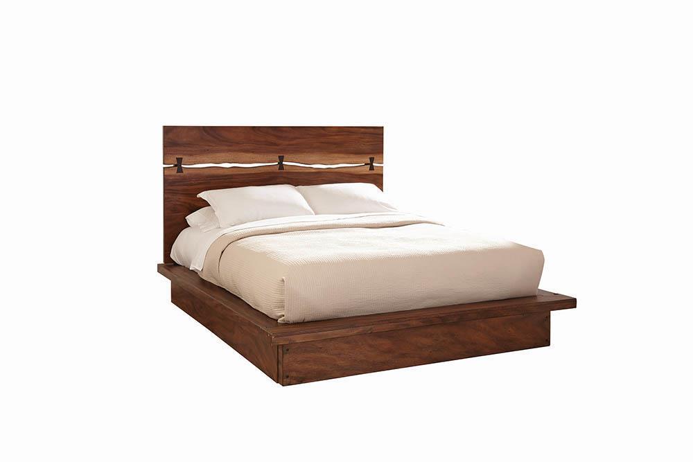 Winslow Queen Bed Smokey Walnut and Coffee Bean - Romeo & Juliet Furniture (Warren,MI)