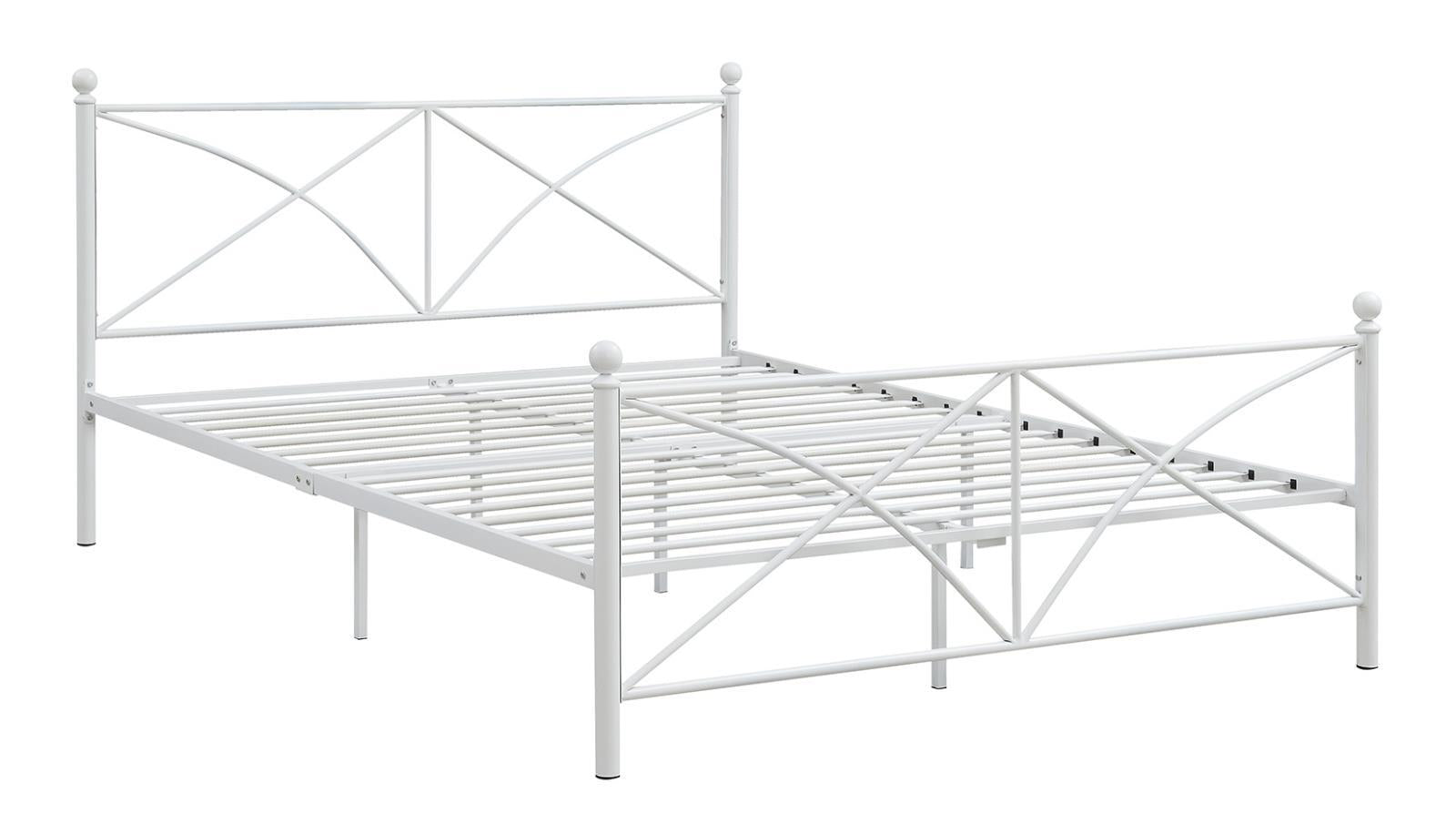 Hart Queen Platform Bed White - Romeo & Juliet Furniture (Warren,MI)