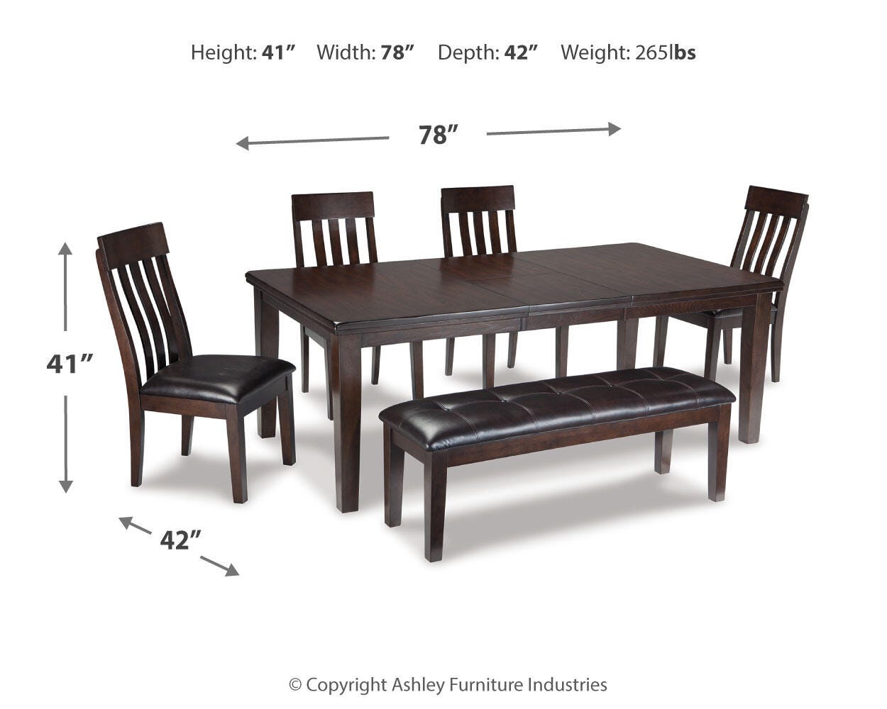 Haddigan Dining Set - Romeo & Juliet Furniture (Warren,MI)