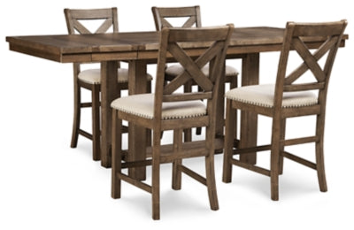 Moriville Counter Height Dining Set - Romeo & Juliet Furniture (Warren,MI)