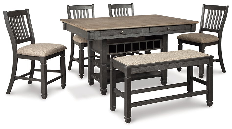 Tyler Creek Counter Height Dining Set - Romeo & Juliet Furniture (Warren,MI)