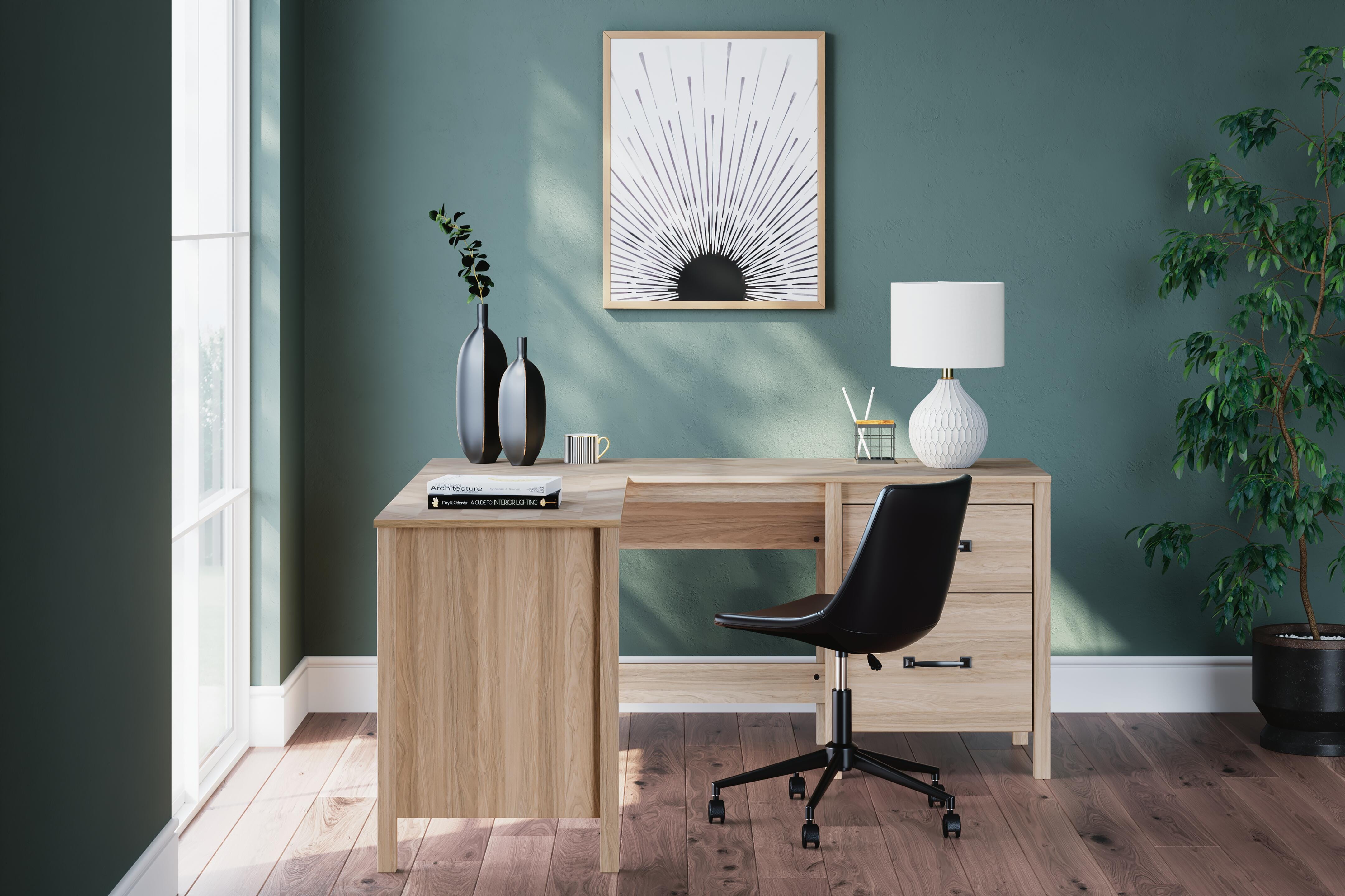 Battelle 60" Home Office Desk with Return - Romeo & Juliet Furniture (Warren,MI)
