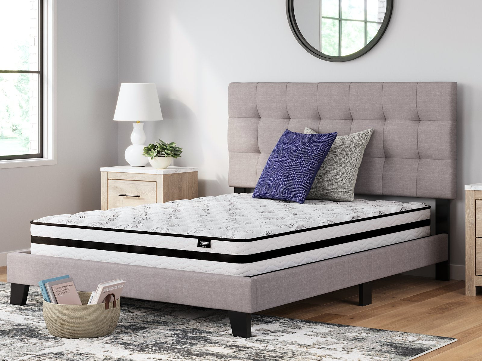 8 Inch Chime Innerspring Mattress Set - Romeo & Juliet Furniture (Warren,MI)