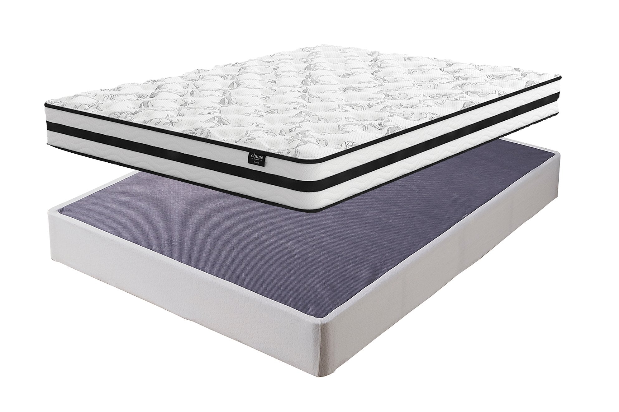 8 Inch Chime Innerspring Mattress Set - Romeo & Juliet Furniture (Warren,MI)