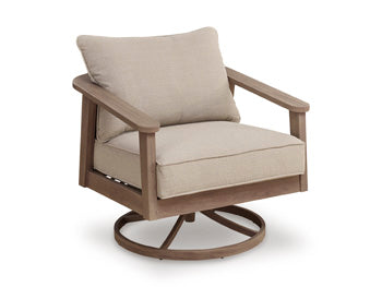 Harmony Headlands Outdoor Swivel Lounge with Cushion - Romeo & Juliet Furniture (Warren,MI)