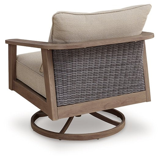 Harmony Headlands Outdoor Swivel Lounge with Cushion - Romeo & Juliet Furniture (Warren,MI)