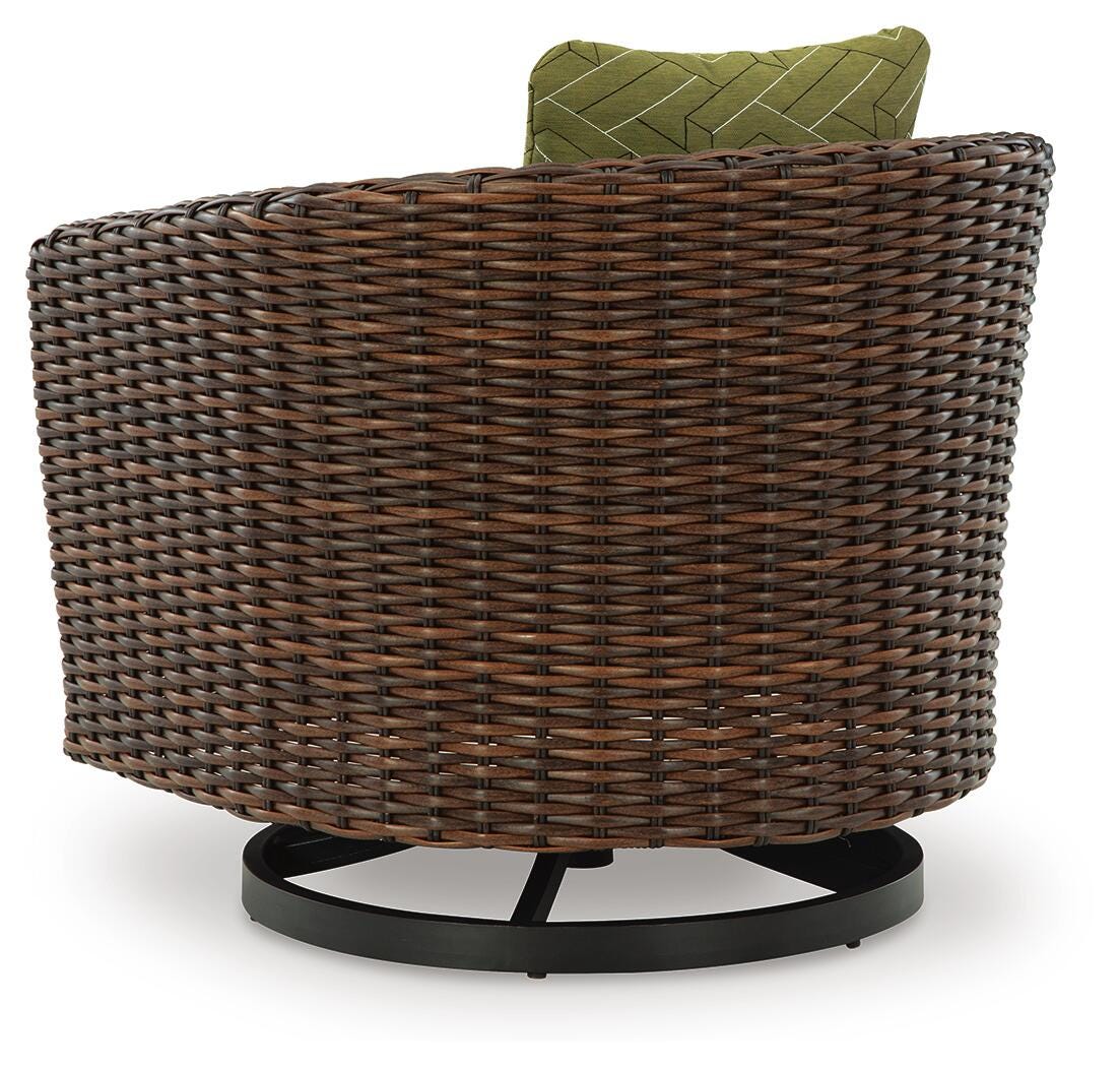 Horizon Hall Outdoor Swivel Lounge Chair with Cushion