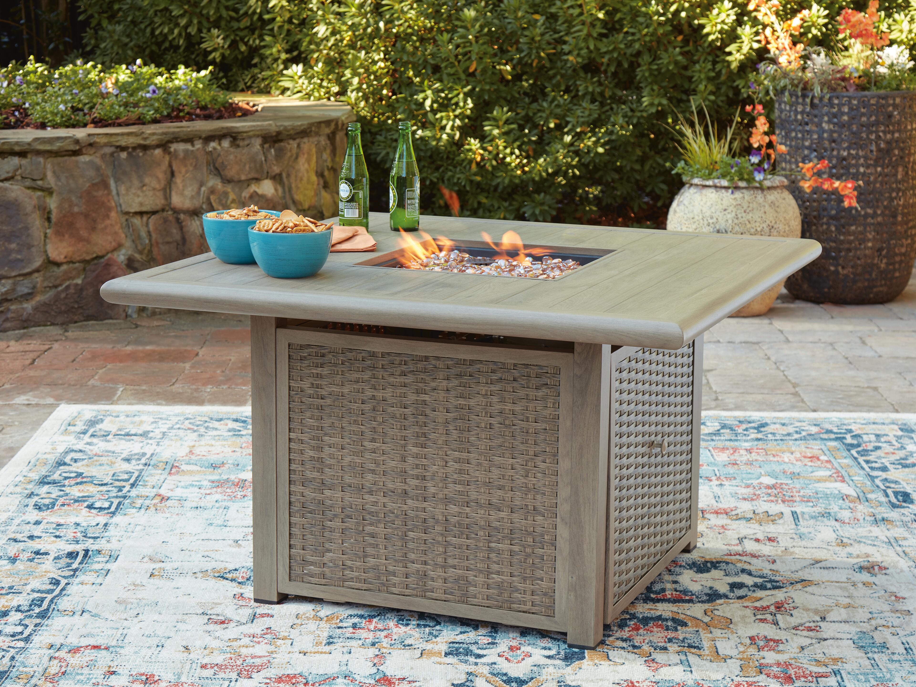 Cliff Trails Fire Pit Table - Romeo & Juliet Furniture (Warren,MI)
