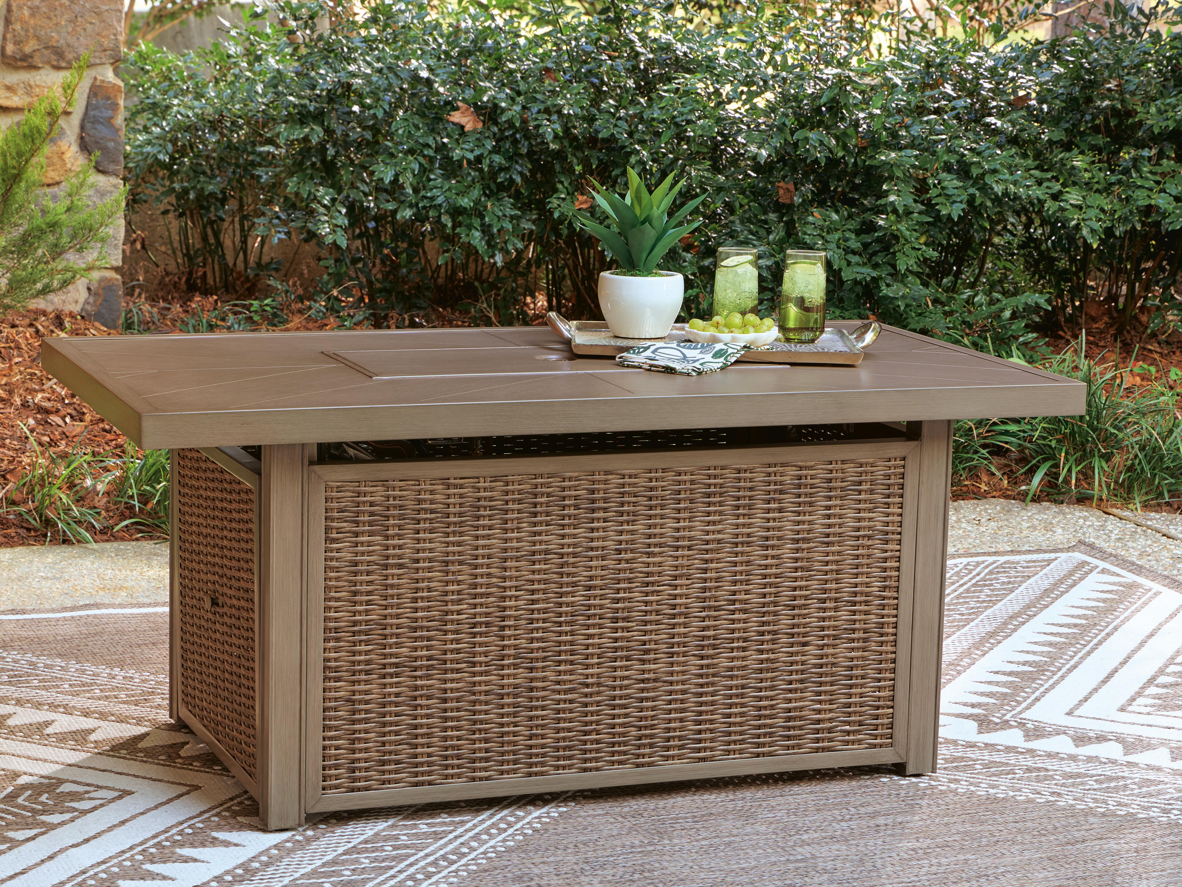 Laguna Heights Outdoor Fire Pit Table - Romeo & Juliet Furniture (Warren,MI)