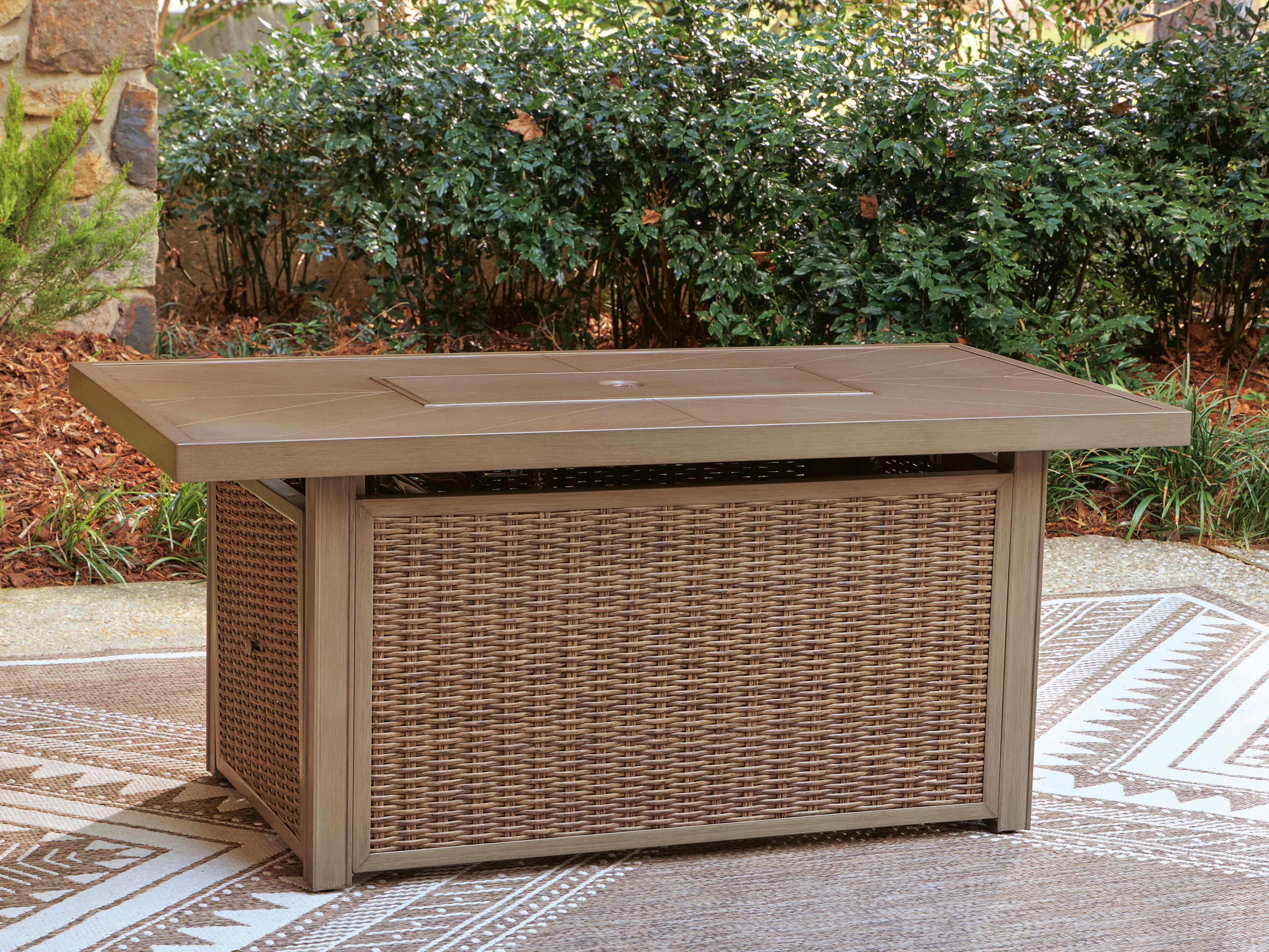 Laguna Heights Outdoor Fire Pit Table - Romeo & Juliet Furniture (Warren,MI)