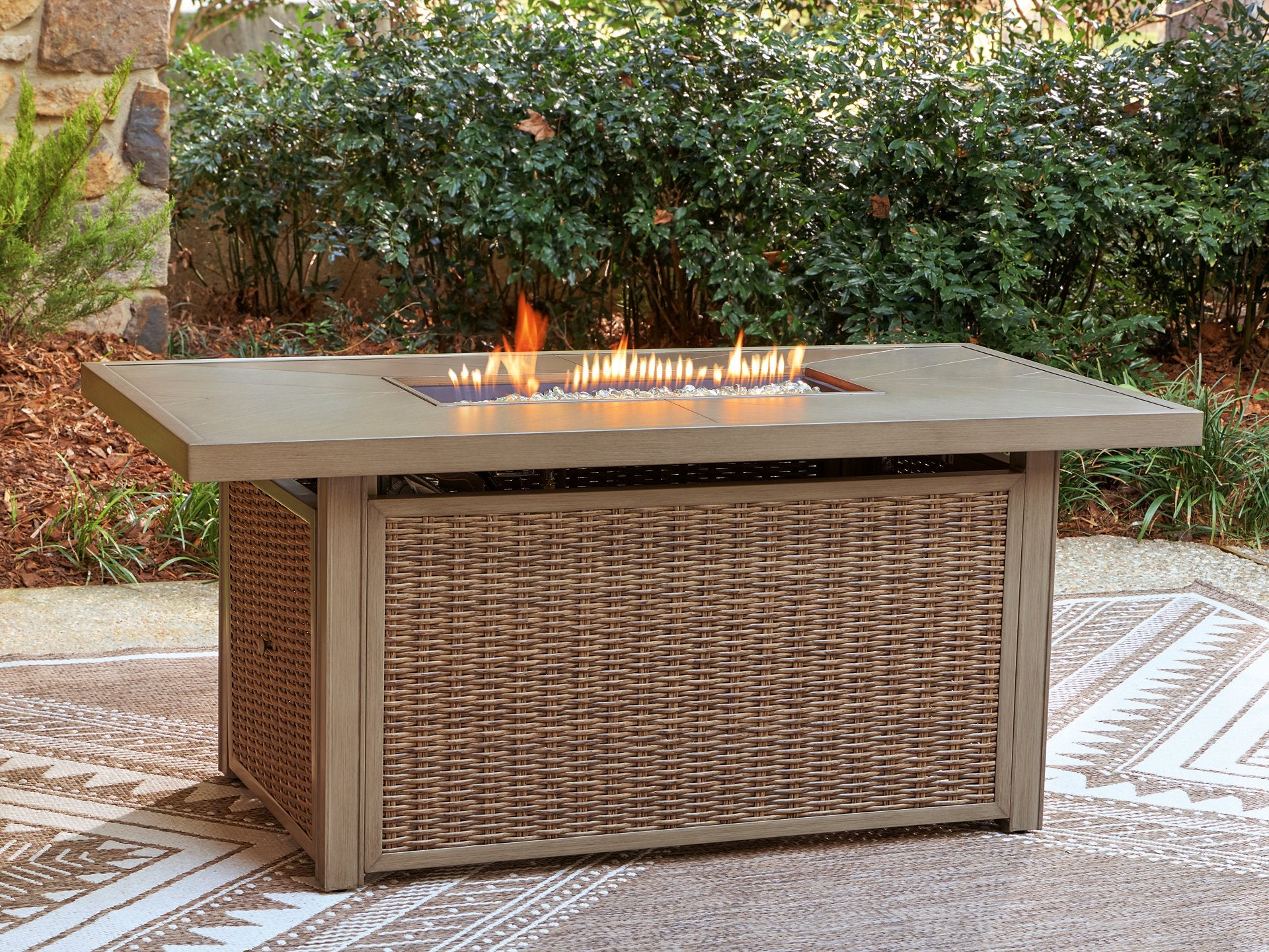 Laguna Heights Outdoor Fire Pit Table - Romeo & Juliet Furniture (Warren,MI)