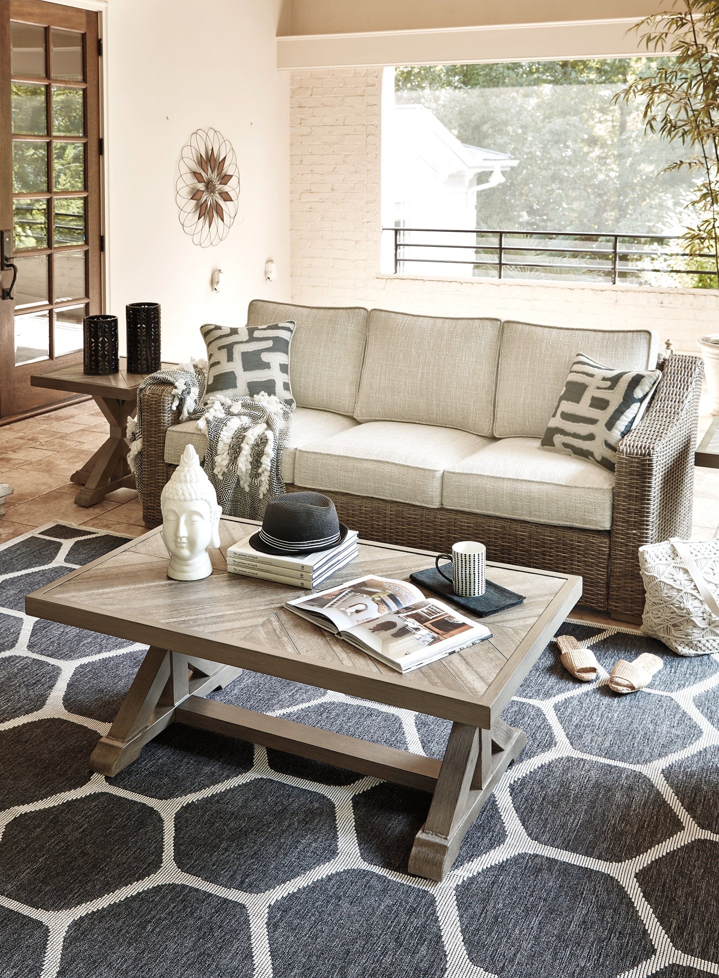 Beachcroft Beachcroft Nuvella Sofa with Coffee and End Table